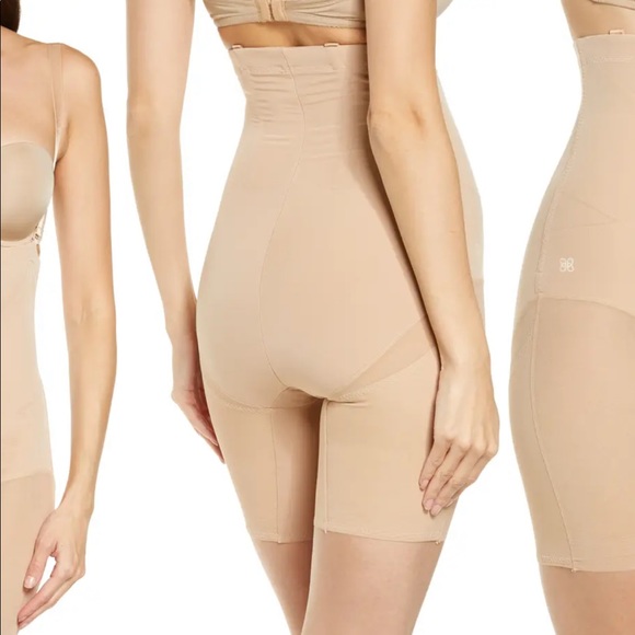 NEW! HONEYLOVE SuperPower Shorts, SIZE LARGE SAND 1003 - Picture 3 of 8